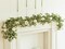 6.56ft Eucalyptus Garland with Flowers-8 White Roses, Artificial Fake Flowers Greenery Garland Floral Vines for Decoration Party Wedding Table Indoor Outdoor Backdrop Wall Decor(White)